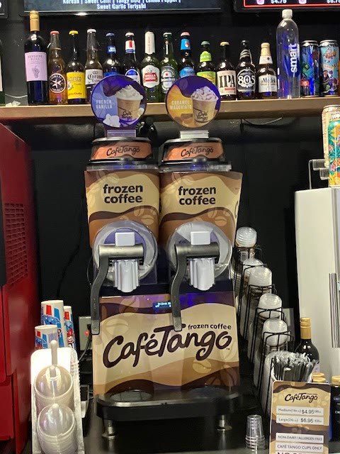 The CaféTango frozen coffee machines at Nitro Cafe Fairfield with French vanilla and caramel macchiato
