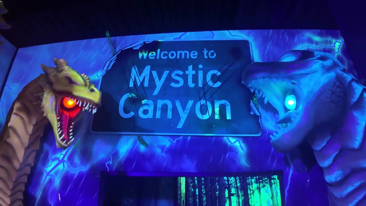 Mystic Canyon blacklight mini golf at Nitro City Racing Fairfield